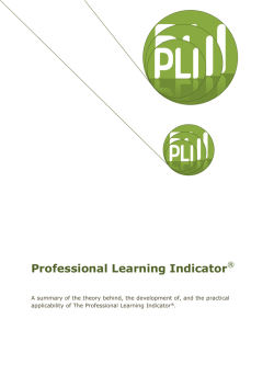 Professional Learning Indicator&trade;