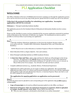 checklist PLI 2015 - Graduate School of Education and Information