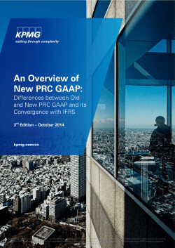 An Overview of New PRC GAAP: Differences between Old