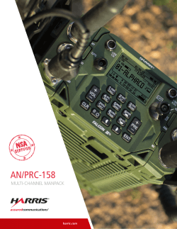 AN/PRC-158 Multi-Channel Manpack Radio Brochure
