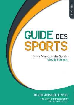 Guide des Sports 2014-2015 - Ville de Vitry-le
