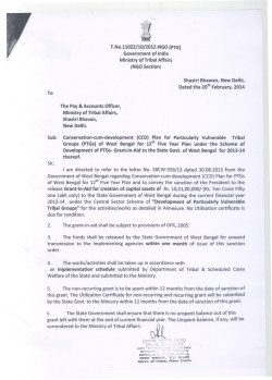 F.No.ll022/10/2012-NGO (PTG) Government of India Ministry of