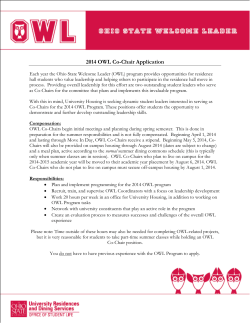 2014 OWL Co-Chair Application