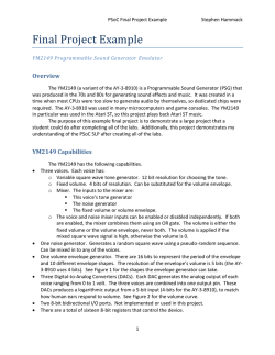 PSoC Final Project Example