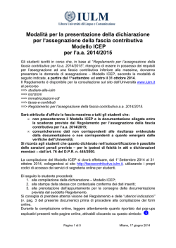 Guida alla compilazione del modello ICEP