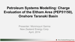 Petroleum Systems Modelling: Charge Evaluation of the Eltham Area