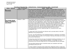 Zoning By-law – Comment Summary Table
