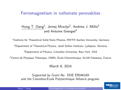 Ferromagnetism in ruthenate perovskites