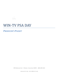 Download PSA Day Packet - Windsor Community Television