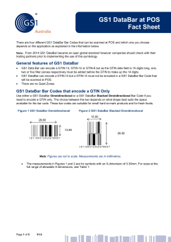 GS1 DataBar at POS Fact Sheet