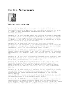 Dr. P. R. N. Fernando - University of Colombo