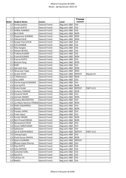 Spring term 2013-2014 Exam Result