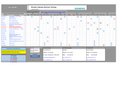 Drives and Switchgear Training Schedule Jan