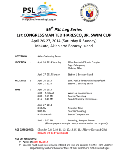 56th PSL LEG SERIES - Philippine Swimming League