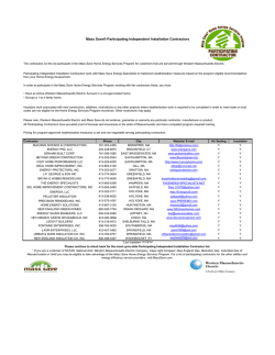 Independent Installation Contractors for WMECO