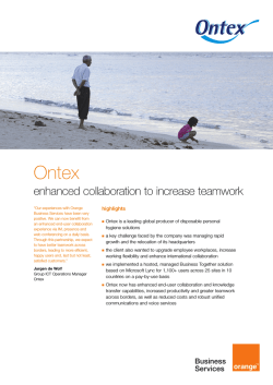 how Ontex increased productivity and teamwork across the
