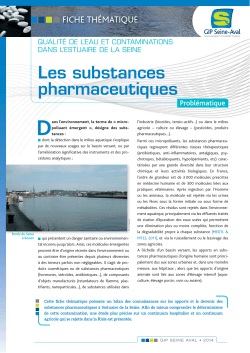 Les substances pharmaceutiques - GIP Seine-Aval