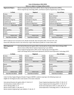 2014-2015 Cost of Attendance Worksheet