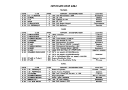 CONCOURS CD65 2014