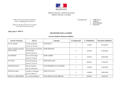 PREFECTURE DE LA SOMME