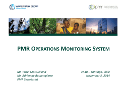 PMR OPERATIONS MONITORING SYSTEM