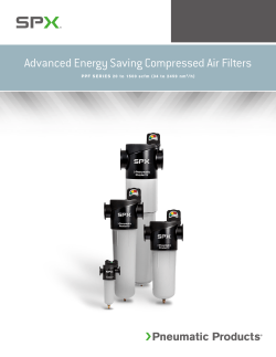 Advanced Energy Saving Compressed Air Filters - PPF Series
