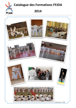 Catalogue des Formations FFJDA 2014