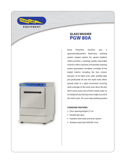 glass washer pgw 80a