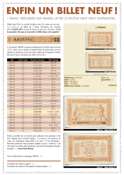 ENFIN UN BILLET NEUF ! - French Banknotes of War