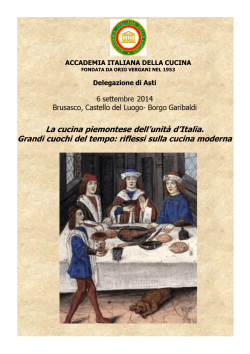 Programma evento - Accademia Italiana della Cucina