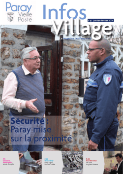 Infos Village - F&eacute;vrier 2014 - Paray-Vieille