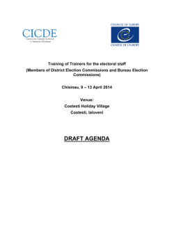 DRAFT AGENDA