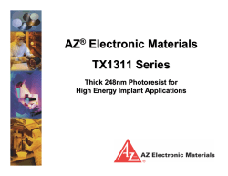 Photoresist AZ &reg; TX 1311