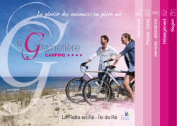 Brochure - CAMPING LA GRAINETIERE