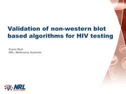 Validation of non-western blot based algorithms for HIV testing