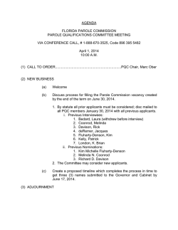 April 1, 2014 - Florida Parole Commission