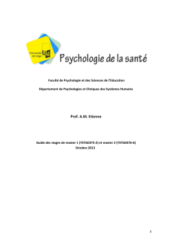 Prof. A.M. Etienne - Psychologie de la sant