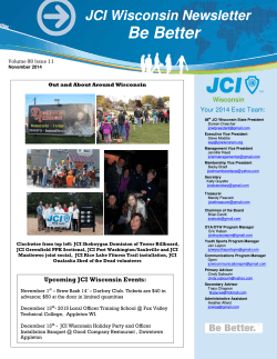 JCI Wisconsin Newsletter Be Better
