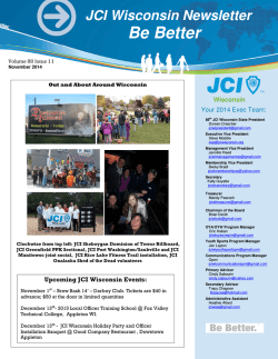 JCI Wisconsin Newsletter Be Better