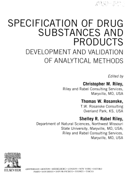 SPECIFICATION OF DRUG SUBSTANCES AND PRODUCTS