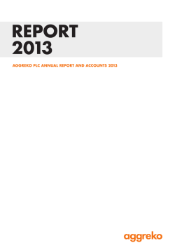 Annual Report 2013 - Investors