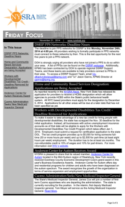 DSRIP PPS Networks - New York State Rehabilitation Association