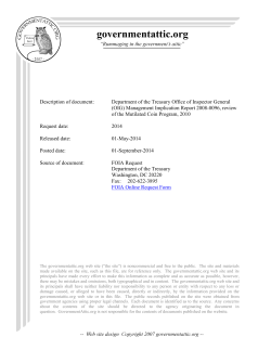 (OIG) Management Implication Report 2008