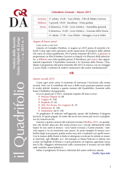il Quadrifolio 2015 n. 1 - Società Dante Alighieri Zurigo