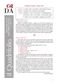 il Quadrifolio 2015 n. 1 - Societ&agrave; Dante Alighieri Zurigo