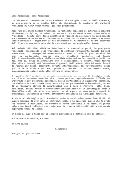 lettera Alessandro Carretta agli accademici