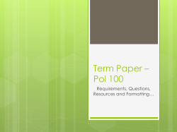 Term Paper Pol 100