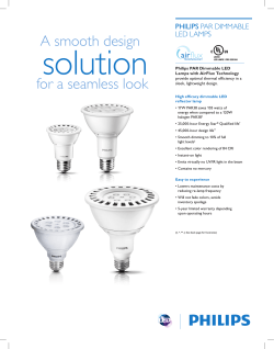 PAR Dimmable LED Lamps with AirFlux Technology