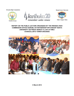 Report on the public lecture organized by the Rwanda high