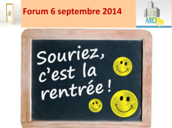 Forum 6 septembre 2014